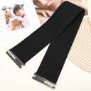 SANSTHS Women Wide Elastic Belts for Dresses Corset Waist Belts Ladies Cinch Belts Thick Stretchy Waistband, Black, Fit Waist Size 24-27 Inches