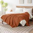 60x80 Inch Rust Twin Blanket - Soft & Fluffy Fleece, Cute & Aesthetic, Perfect for Sofa, Couch, Chair, Bed, Living Room & Bedroom, All-Season Use, Plush & Cozy Decorative Blanket