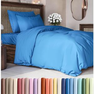 Duvet Cover Twin/Twin XL Size Set - Extra Soft Twin/Twin XL Duvet Cover 68" x 90" with 1 Pillow Sham - Hotel Luxury, Easy Care, Fade Free w/ Zipper Closures & Ties - Comfy & Breathable (Royal Blue) (23 - Royal Blue (No Comforter))