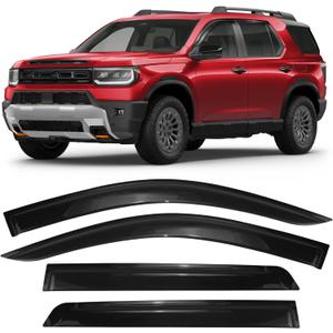 Rain Guards Fit for Honda Passport 2026, Low Profile Car Window Visor Vent Visors fit for Honda Passport 2026 Accessories, Tape-on Smoke Tinted Rain Guard Side Window Deflectors 4 PCS