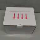 200 pcs Church Candles with Drip Protectors for Devotional Candlelight Vigil Service, Unscented White 5" H X 1/2" D, No Smoke, Shabbat, Praye