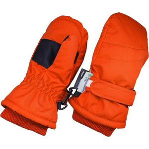 Zelda Matilda 100G 3M Thinsulate Children Toddlers & Baby Mittens Winter Waterproof Mittens ( Bright Orange, Size 1-2 years old )
