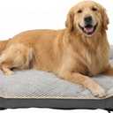 Orthopedic Crate Dog Bed - Waterproof PU Dual-Surface Pet Bed, Comfort Dogs Couch Sofa with Washable Removable Cover, Large Size for Dogs & Crate Use, 47.2''
