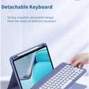 Keyboard Case for iPad Air 11 inch 2025(M3)/2024(M2)/Air 5/Air 4 with Pencil Holder, Cute Candy Color Round Key Detachable Keyboard aslo for iPad Pro 11 4th/3th/2nd/1st Gen ,Teal