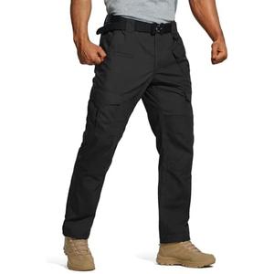 HISEA Men's Ripstop Tactical Pants, Water Resistant Work Cargo Pants, Lightweight Outdoor Hiking Construction Pants 30W 30L