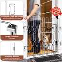 Snagle Paw Extra Tall Metal Retractable Door Barrier, 36.2" Wide 35" Tall Safety Dog Gate for Front Door,Easy Install Retractable Pet Gate for Recreational Vehicle,Doorways