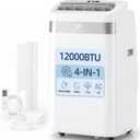 UTHFY 12,000 BTU Portable Air Conditioners, 4-In-1 Portable AC Unit With Dehumidifier/Cool/Fan/Sleep Modes, Cools Up To 550 Sq.Ft, 24H Timer, Remote & Window Kits, Air Conditioner For Bedroom