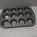 GoodCook Everyday Nonstick Steel Muffin Pan, 12 cup, Gray