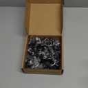 Ravinte 40 Pack Matte Black Kitchen Cabinet Knobs 1-1/4 Inch Round Drawer Pulls Flat Black Stainless Steel Drawer Handles Door Hardware for Dresser Cabinets