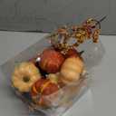 15 PCS Mini Pumpkin Decor - Plastic Pumpkins Fall Decor for Halloween Thanksgiving Artificial Pumpkins Fall Home Decor.