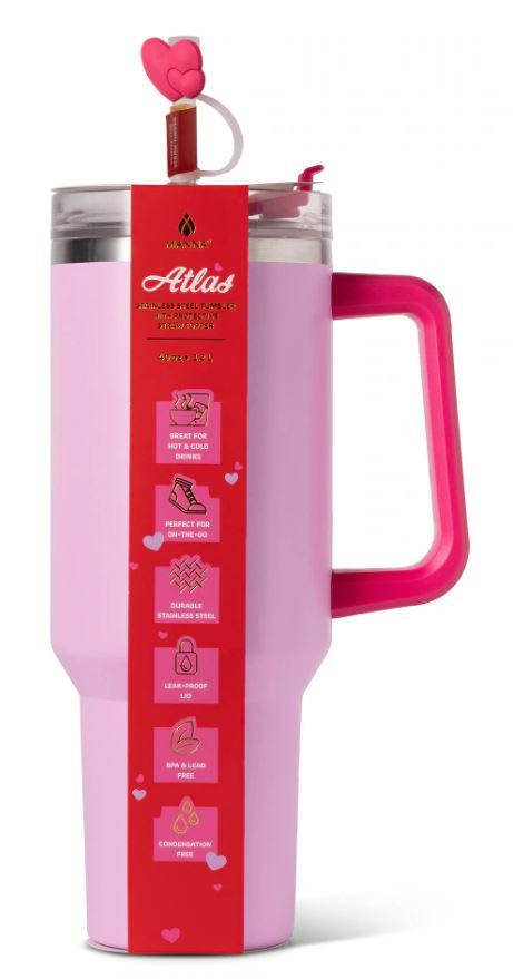 Manna Valentines Atlas Stainless Steel Tumbler - Pink 40oz