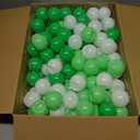 Shappy 180 Pcs Soft Plastic Balls, Crush Proof Ocean Balls Reusable for Photo Booth Props Play Tent Swimming Party Holiday Decoration(Green, Light Green, White)