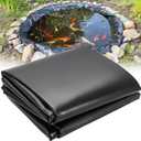 7 x 10 FT Pond Liner, 20 Mil Pond Liners for Outdoor Ponds, HDPE Pond Liner Easy Cutting Puncture Resistant, Pond Liners for Water Garden Fountain Waterfall, Koi Fish Aquaculture Pond
