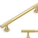 Amerdeco 10 Pack Brushed Gold Cabinet Pulls 6.3 Inch(160MM) Hole Centers Kitchen Cabinet Handles Hardware for Cabinets Cupboard Handles Drawer Pulls ZH0071