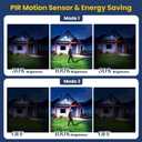 Solar Lights Outdoor Waterproof, 12000LM 6500K LED Dusk to Dawn Solar Street Light, Solar-Powered Flood Lights with Motion Sensor & Remote Control, Solares Parking Lot Light for Yard Walkway, 6-Pack