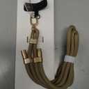 TORRAS Phone Lanyard Crossbody with 2 Phone Tabs, Adjustable Anti Theft Phone Strap for iPhone 17 Pro Max, Premium Metal Buckles, Universal Cell Phone Neck lanyard for Women and Men, Khaki