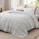 Bedsure Down Alternative Blanket - Twin XL Size Soft Bed Blanket for All Seasons, Light Grey, 66x90 Inches