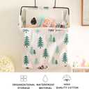 Fabric Wall Hanging Storage Caddy Bag Over The Door Pouch Organizer for Bedroom Bathroom Kitchen (color-tree)