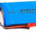 HHZ 7.4V 2000mAh 8C Rechargeable 2S Lipo Battery for Spektrum dx6e DX6 Transmitter Remote Controller