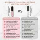 Go Brush - Pro for Short Hair - 2026 Upgraded Cordless Straightening Brush with 30s Fast Heat, 4 Temperature Settings, Ionic & Ceramic Care, 4000mAh USB-C Rechargeable for Frizz-Free Styling (Pink)