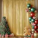 10x12ft Gold Sequin Backdrop Curtain Panels for Parties, Wrinkle Free Glitter Photo Backdrop Drapes 2 Panels 5x12FT Shimmer Back Drop Cloth for Wedding Birthday Christmas Photography Background