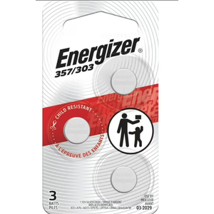 Energizer 357 / 303 Button Cell Batteries (3 Pack) – Also Replaces AG13, SR44, A76, L1154, LR44, G13A, S76