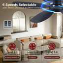 GJeg Ceiling Fans with Lights,42" Low Profile Ceiling Fan with Light and Remote Control,Flush Mount, Reversible, Dimmable, Noiseless, Black Ceiling Fan for Bedroom, Small