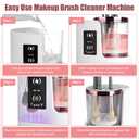 3 IN 1 Electric Makeup Brush Cleaner,Automatic make up brush cleaner machine with Makeup Brush Dryer,Portable USB Deep Cleaning for All Size Beauty Makeup Brush Set,Blush Brush,Sponges