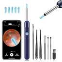 Ear Wax Removal, Ear Cleaner with Camera with 1080P, Otoscope with Light, Ear Wax Removal Kit with 6 Ear Pick, Ear Camera for iPhone, iPad, Android Phones (Blue)