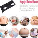 Hysterectomy Pillow Abdominal Post Surgery Pillows with Pocket Comfort for Ice Heat Packs Tummy Tuck Belly Incision Recovery Seatbelt Gifts Women Patients (Black)
