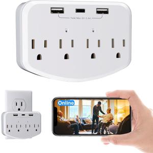 1080 HD Hidden Cameras Wireless Mini Spy Camera Small Nanny Cam Wall Outlet Charger WiFi Camera Indoor Camera for Home SecurityUpgraded