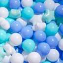 MoonxHome Ball Pit Balls for Toddlers, BPA Free Crush Proof Plastic Toy Balls for Ball Pit, Children's Pool Water Toys, Macaron Ocean Balls for Play Tent 2.15 Inch Pack of 100 200 500 800 1000