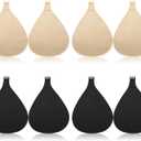 Coume 8 Pcs Hook Breast Protective Pockets Prosthetic Breasts Protector Cotton Soft Breathable Portable Bra Breast Cover Bag Fake Breast Pocket Bag for Mastectomy