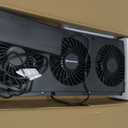 COMFORT ZONE Triple Window Fan with 3-Speeds & Expandable Width, 5.5 inch