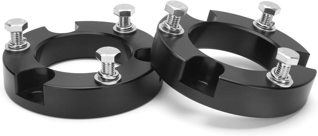 Dynofit 2 Inch Leveling Lift Kit for Toyota Tacoma (2005-2023), 4Runner (2003-2024) and FJ Curise (2007-2015), Raise Front Suspension 2in, Set of 2Pcs Forged Aluminum Strut Spacers Level Kit