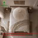 Linen Hanging Lamp Shades Oval Can replace Paper Lantern,20INCH,White Beige