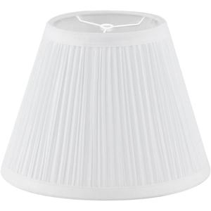Small Lamp Shade 5" Top x 9" Bottom x 7" Slant Height, Lamp Shades for Table Lamps,Barrel Replacement Lampshade(Spider Fitter), Modern Fabric Pleated Lampshades for Table Lamp 1 Pack(White)