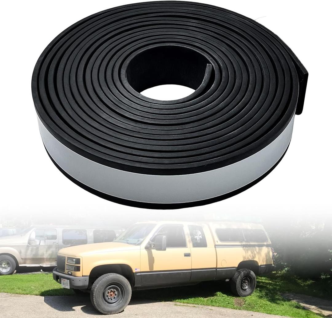 Truck Cap Seal 23FT (2" W x .200" H x 23' L) for Truck Cap 200 lbs or Less, EPDM Rubber, Truck Topper Seal, Canopy Seal, Camper Shell Seal Five-Year Free Replacement
