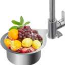 Premium Stainless Steel Kitchen Swan Sink Strainer Basket Hanging Waste Drain Filter Basket Fruit Vegetable Drainer Sponge Rack Storage