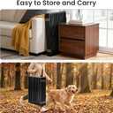 Metal Freestanding Dog Gate with Cat Door for Outdoor & Indoor,160" Extra Wide Foldable Pet Fence,30" Tall Dog Gate for RV Camping,Stairs,Hallways,Doorways,Deck,Yard,with 7PCS Support(8 Panels,Black)