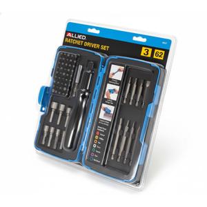 Allied Tools 66527 Home Repair 62 piece Ratcheting Driver Set