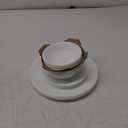 3120NM Glass Glossy Mugless Dinnerware Set, White, 16 Pieces