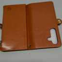 XcaseBar for Samsung Galaxy S24 5G Wallet case with Zipper Credit Card Holder RFID Blocking,Flip Folio Book PU Leather Shockproof Protective Cover Women Men for Samsung S24 Phone case Light Brown