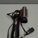 Terviiix 4-in-1 Hot Air Rotating Blow Dryer Brush Kit  1000W with Rotatable Round Brushes (2 Sizes), Oval Volumizer, and Diffuser  Ideal for Curly Hair, with Arthritis-Friendly Big Buttons, Black