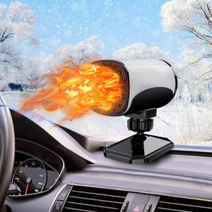 12V 150W Portable Car Heater Fast Demisting Defroster, Automobile Car Heater Can Heat Rapidly inwith Heating Cooling Air Purify, 360Degree Rotary Defroster Portable Car Heater (FF13)