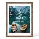 Hongkee 18x24 Picture Frame, Rustic Brown Wood Style, Wall Mounting