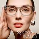 CCVOO Stylish Reading Glasses for Women, Stylish Eyeglasses, Blue Light Readers, Cheaters 3.0