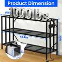 55-75 Gallon Aquarium Stand, 1000LBS Capacity Fish Tank Stand with 3-Tier Shelves & Integrated Power Strip, Heavy Duty Metal Frame for Fish Tanks and Reptile Terrariums