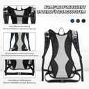Runlight Running Vest,Lightweight Adjustable Chest Pack with Pistol Holster, Pack with 1.5L Water Bladder, Reflective Running Hydration Vest