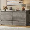 Garvee 7 Drawer Dresser for Bedroom, Wood Chest of Drawers Handle Free
Large Modern Dresser Storage Cabinet for Living Room, Hallway Entryway